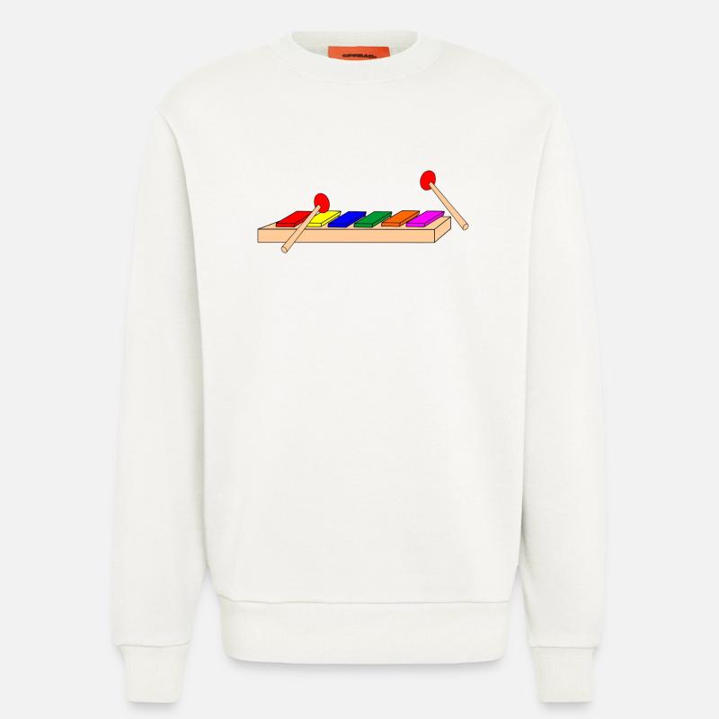 Trommeldreieck oder Tonxylophon - Sweatshirt - made by SPREAD  - OFF WHITE