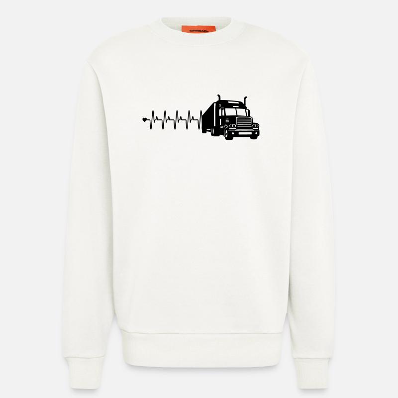Lkw herzfrequenz - Sweatshirt - made by SPREAD  - OFF WHITE