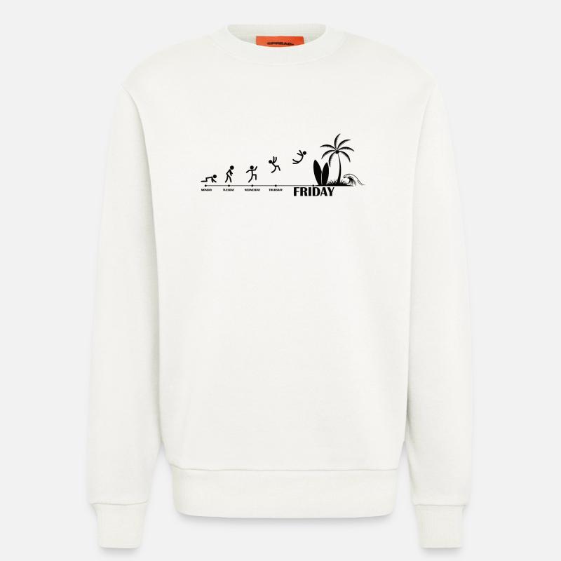 Finally Friday Beach Evolution - Sweatshirt - made by SPREAD  - OFF WHITE