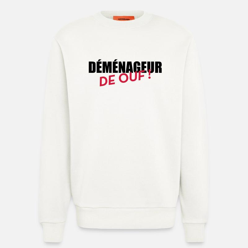 frachtführer / möbelpacker / mover / bewegen - Sweatshirt - made by SPREAD  - OFF WHITE