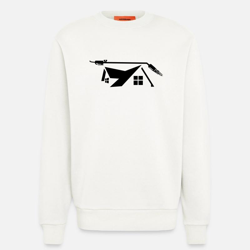 Brûleur à gaz couvreur de maison - Sweat bio décontracté fabriqué en UE - OFF WHITE