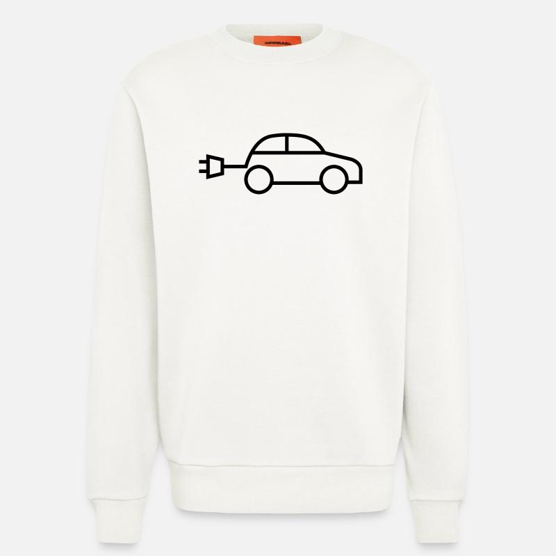 Elektroauto e-auto electric car - Sweatshirt - made by SPREAD  - OFF WHITE