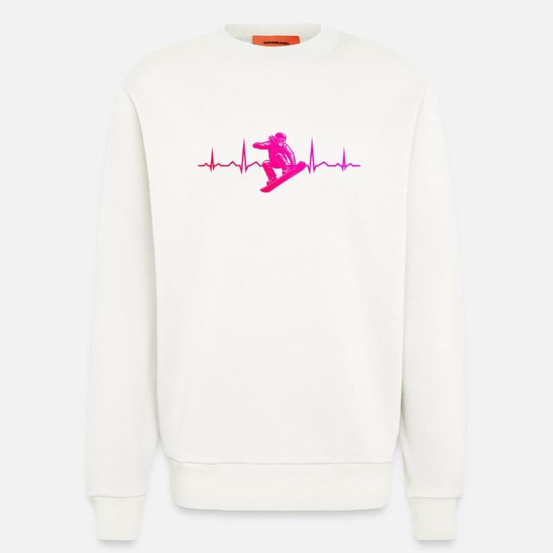 Klare Snowboard Botschaft - Sweatshirt - made by SPREAD  - OFF WHITE