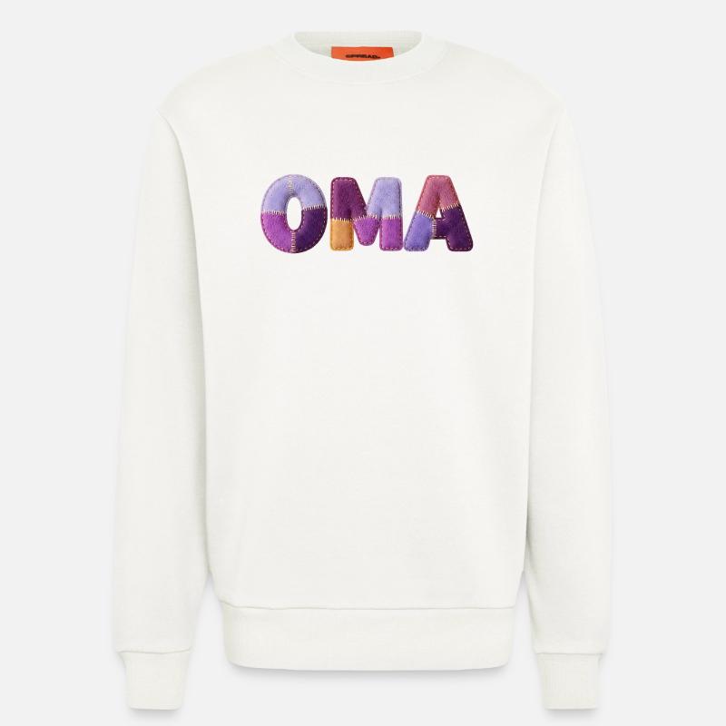 Oma Patchwork Buchstaben Top Trend - Sweatshirt - made by SPREAD  - OFF WHITE