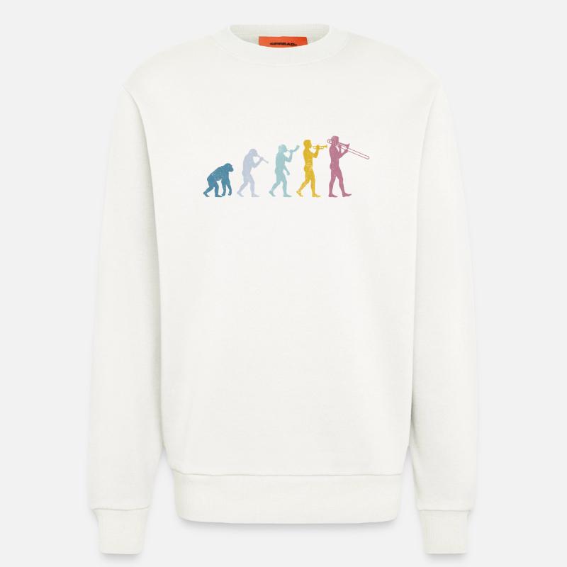 Trombone Evolution - Sweatshirt - made by SPREAD  - OFF WHITE