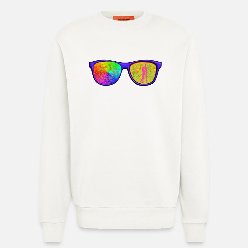 Cap mit Brille - Sweatshirt - made by SPREAD  - OFF WHITE