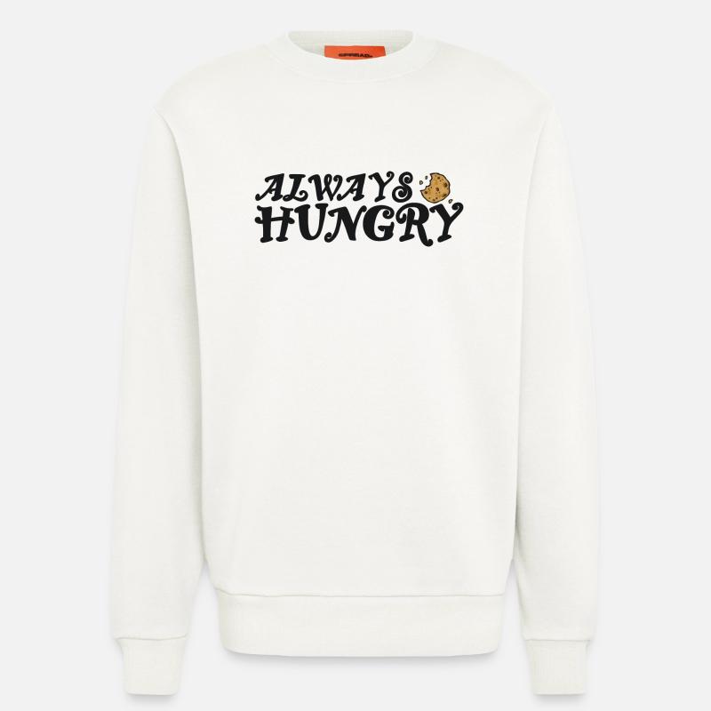 Always hungry mit Cookie - Sweatshirt - made by SPREAD  - OFF WHITE