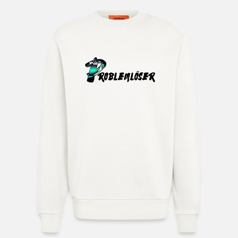 Problem problemlöser text - Sweatshirt - made by SPREAD  - OFF WHITE