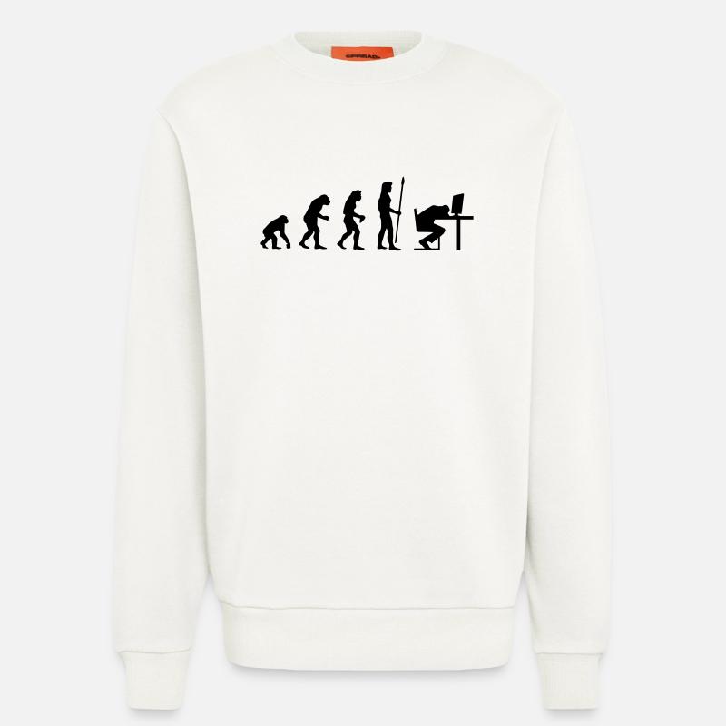evolution_pc_4 - Sweatshirt - made by SPREAD  - OFF WHITE