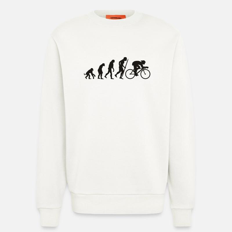 Evolution du cyclisme - Sweat bio décontracté fabriqué en UE - OFF WHITE