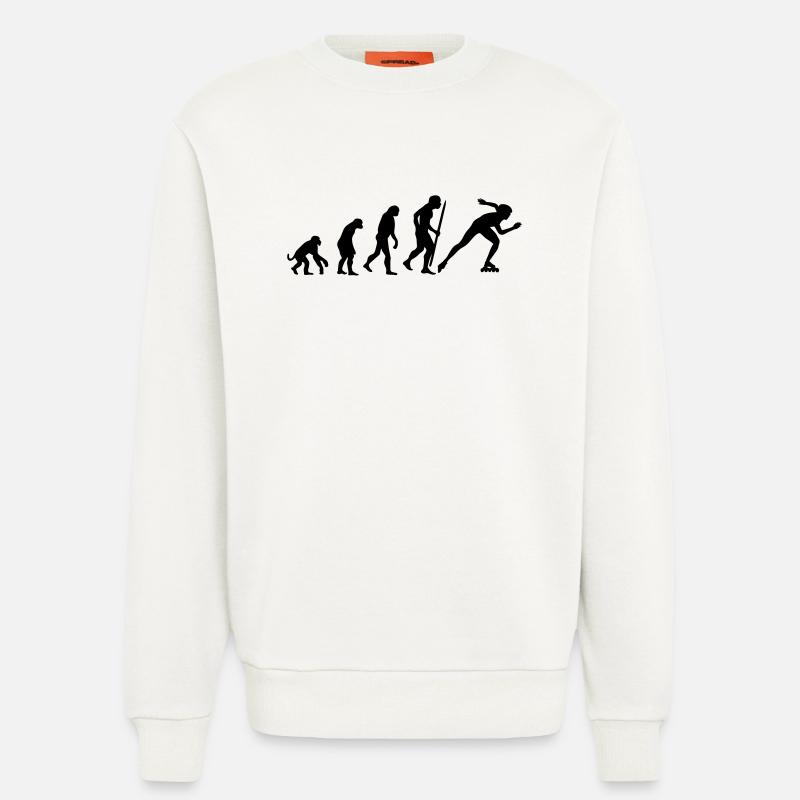 Evolution of inline speed skating - Sweatshirt - made by SPREAD  - OFF WHITE