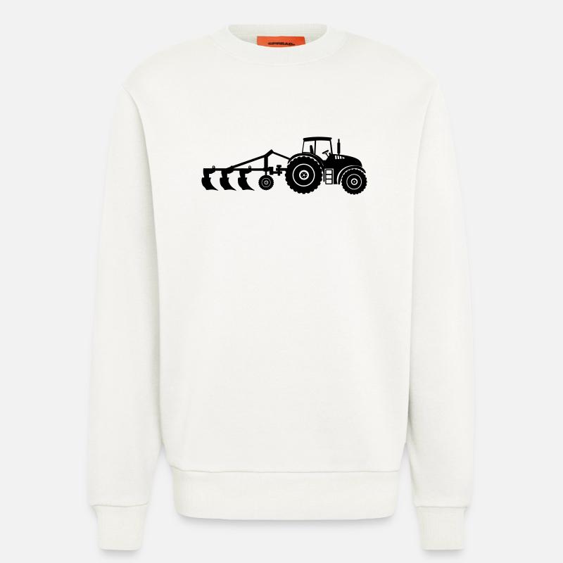 Acker-Traktor-Pflug - Sweatshirt - made by SPREAD  - OFF WHITE