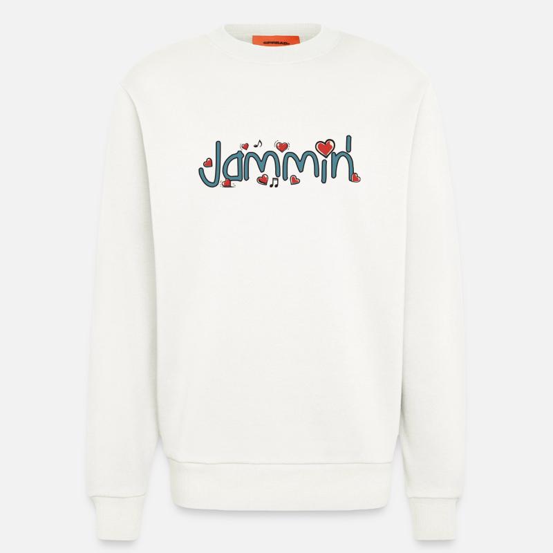 Jammin' - Sweatshirt - made by SPREAD  - OFF WHITE