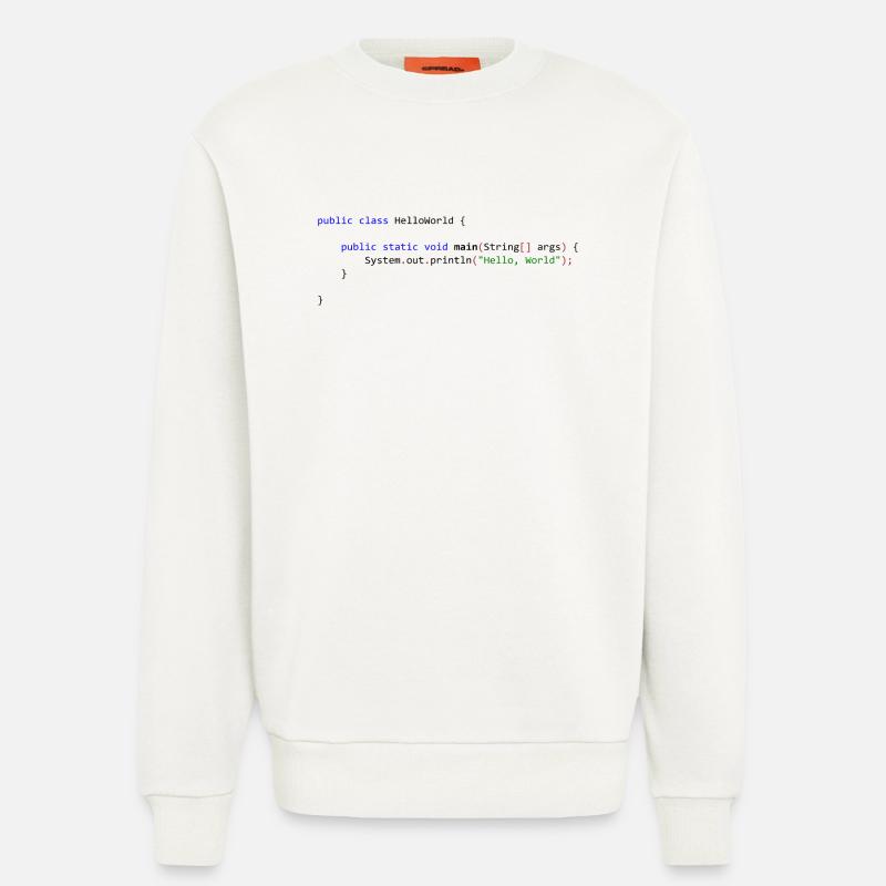 Hello World in Java - Sweatshirt - made by SPREAD  - OFF WHITE