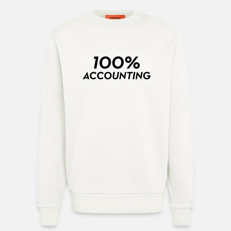comptable / comptabilité / argent / Finance / Euro - Sweat bio décontracté fabriqué en UE - OFF WHITE