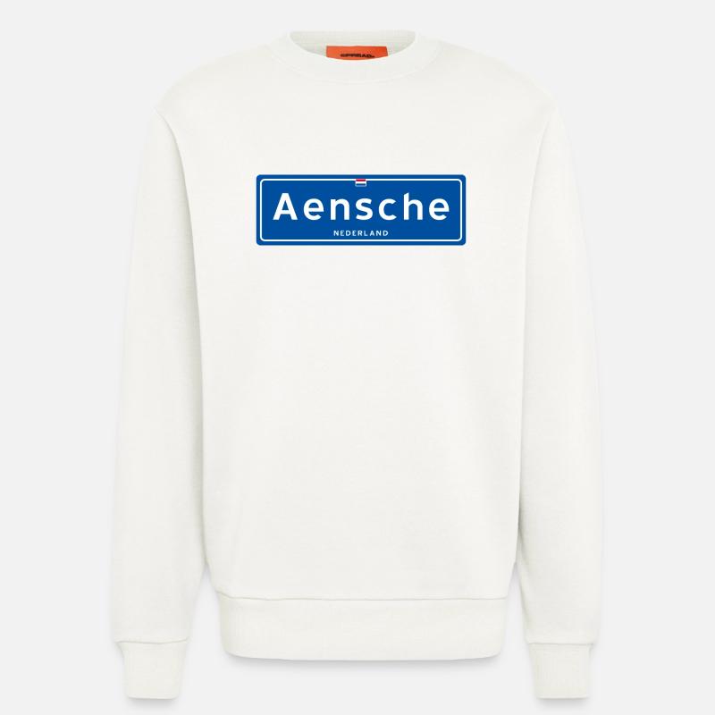 Ortsschild Aensche (Enschede) - Sweatshirt - made by SPREAD  - OFF WHITE