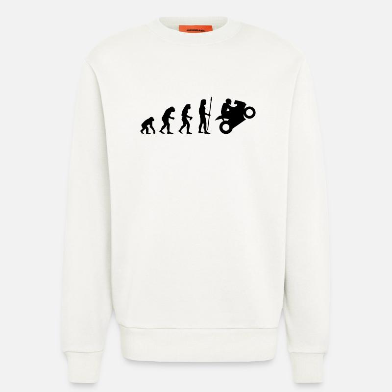 evolution_biker - Sweatshirt - made by SPREAD  - OFF WHITE