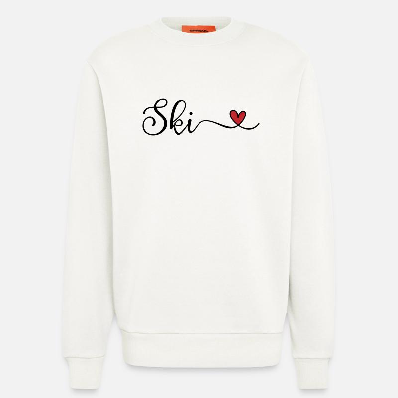 Ski mitHerz - Sweatshirt - made by SPREAD  - OFF WHITE