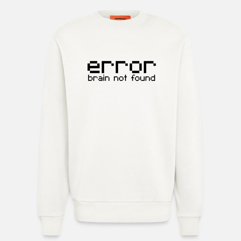 error brain not found - Sweatshirt - made by SPREAD  - OFF WHITE