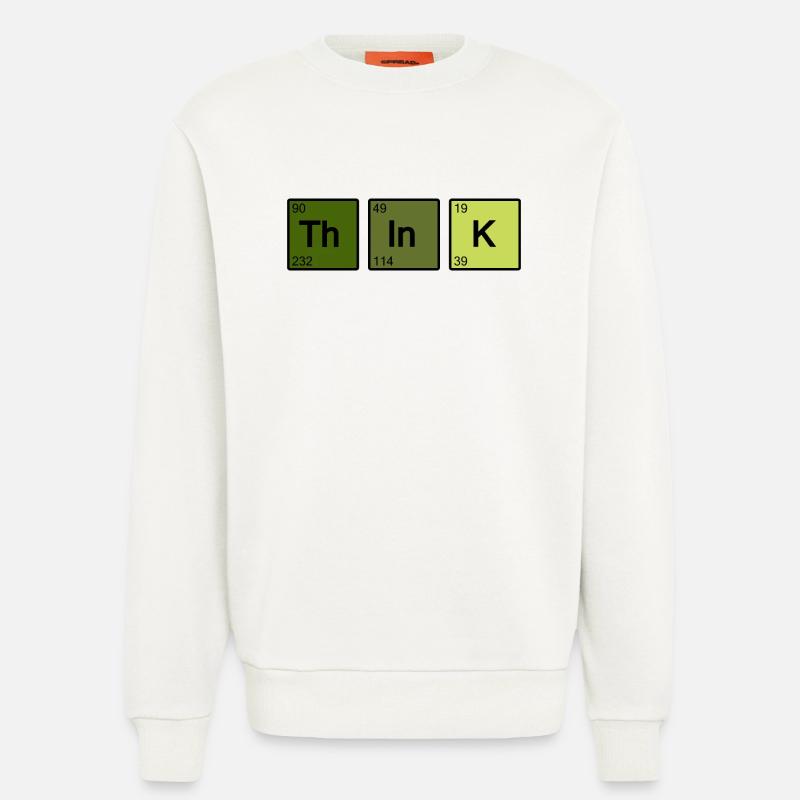 Think (vert) - Sweat bio décontracté fabriqué en UE - OFF WHITE