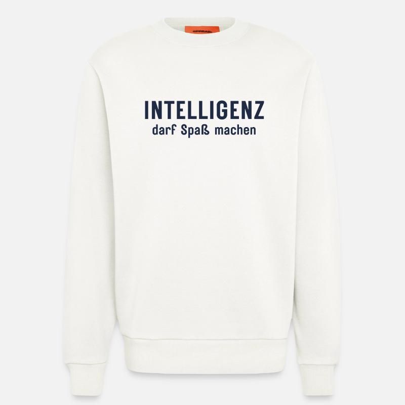 Intelligence can be fun Statement Design - Sweatshirt - made by SPREAD  - OFF WHITE