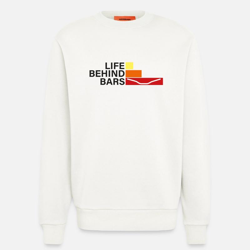 LEBEN HINTER GITTERN Leben hinter Hanteln - Sweatshirt - made by SPREAD  - OFF WHITE