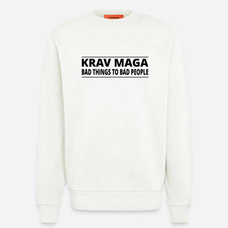 KravMaga | BAD THINGS - Sweatshirt - made by SPREAD  - OFF WHITE