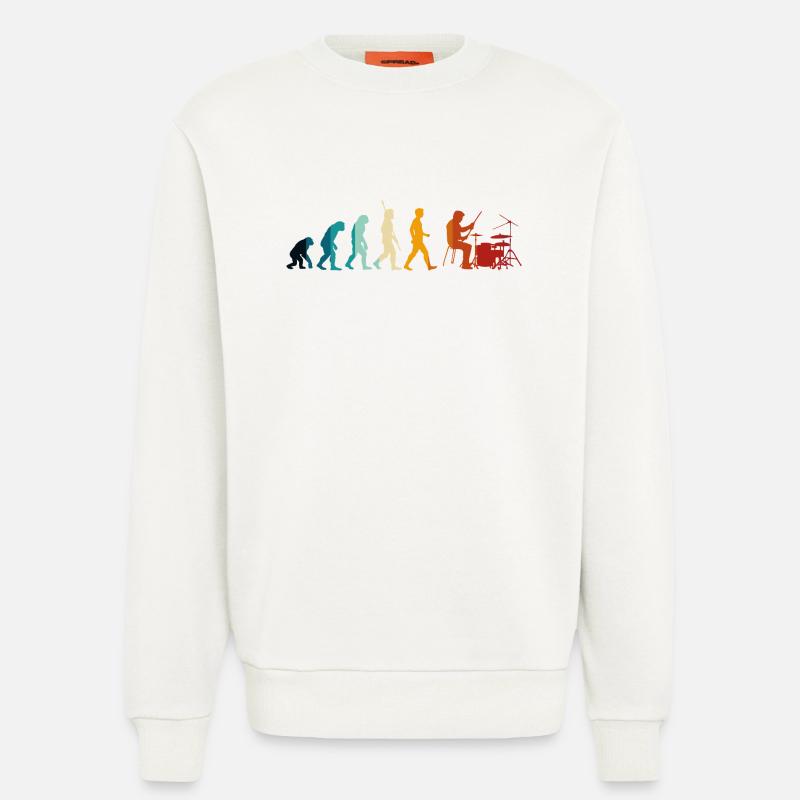 Evolution der Batterie - Sweatshirt - made by SPREAD  - OFF WHITE
