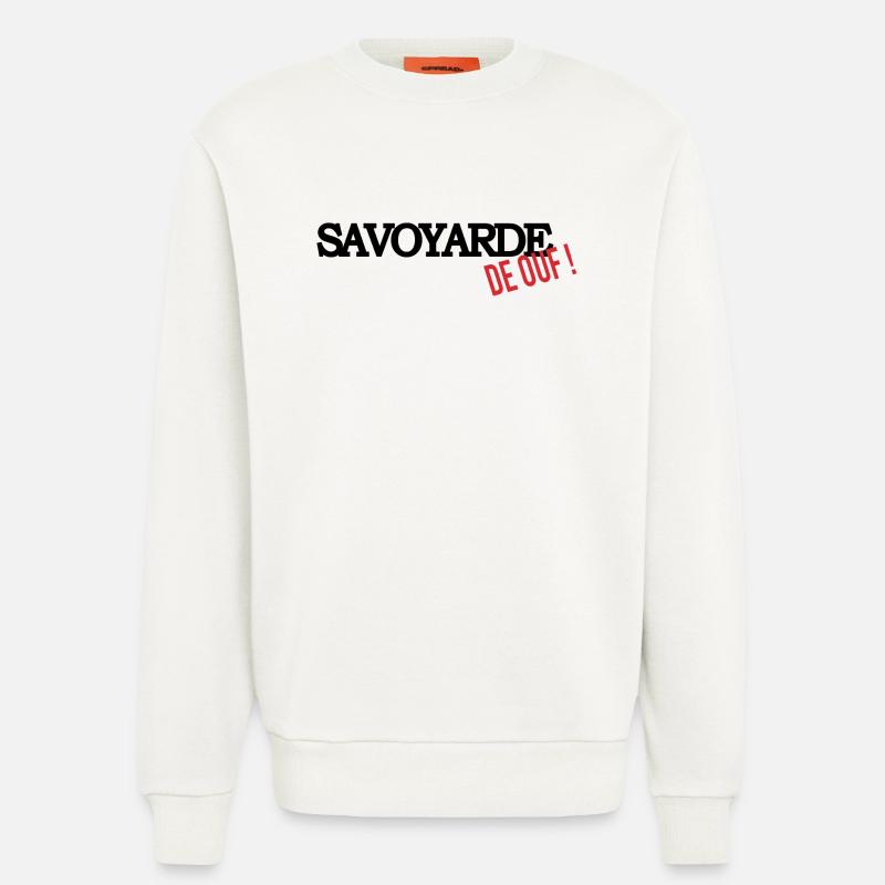 Savoyarde de ouf (noir) - Sweat bio décontracté fabriqué en UE - OFF WHITE