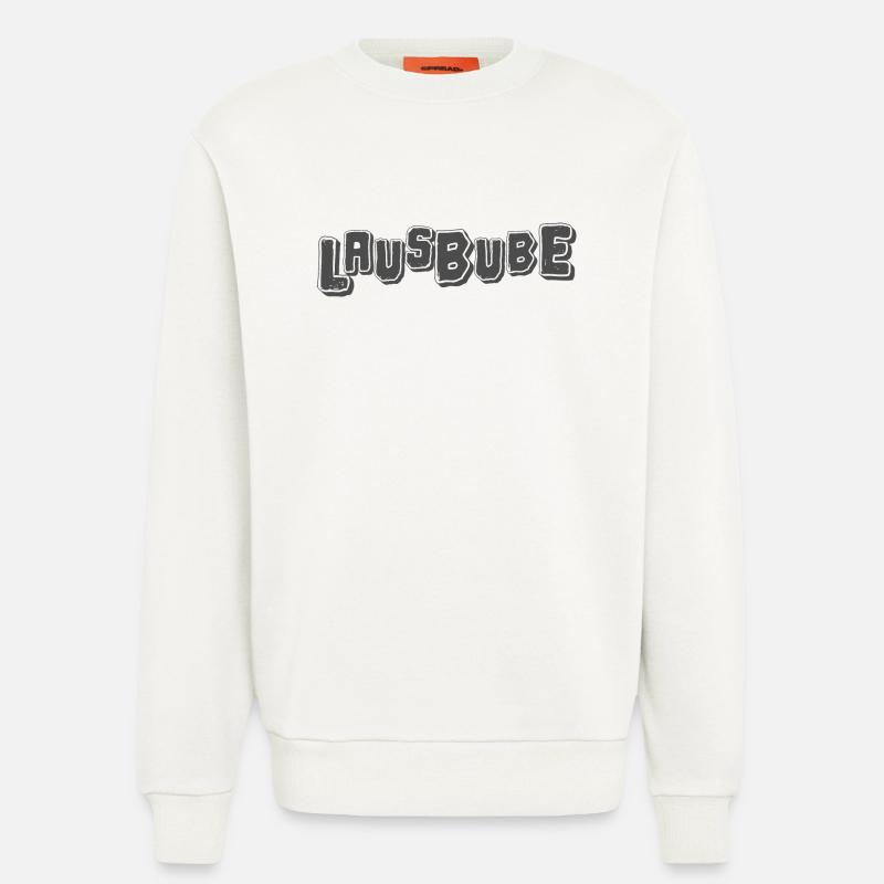 Lausbube Grau Design Spitzbuben Design - Sweatshirt - made by SPREAD - OFF WHITE