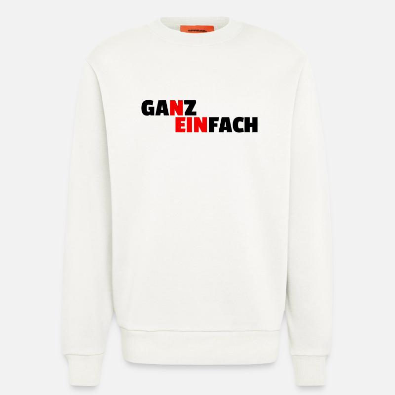 SIMPLEMENT NON - Sweat bio décontracté fabriqué en UE - OFF WHITE