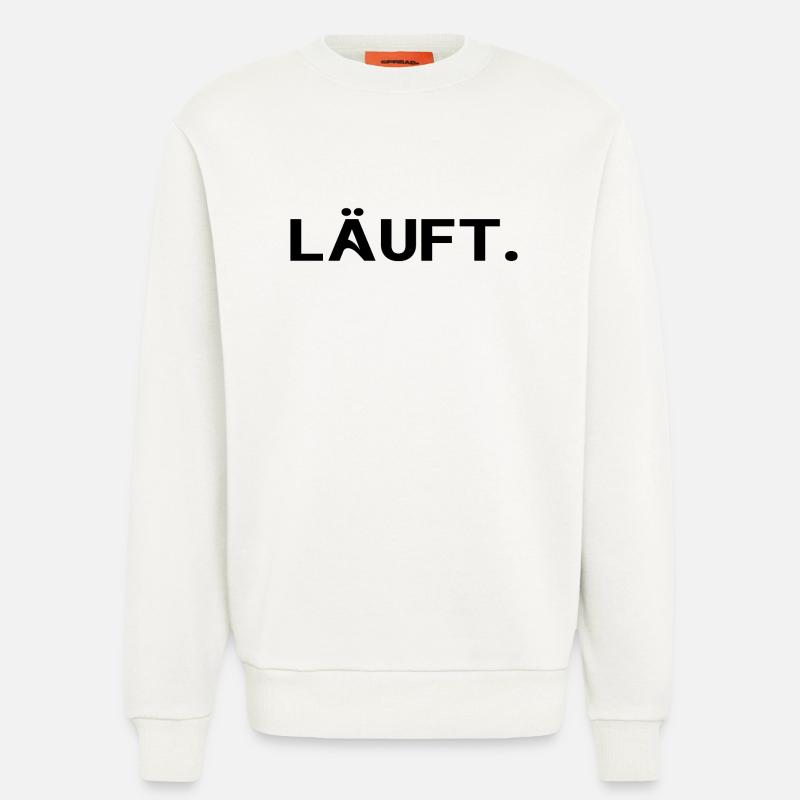 Läuft. Minimal Statement Spruch Trend Social - Sweatshirt - made by SPREAD - OFF WHITE