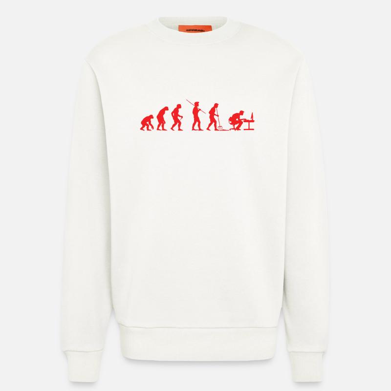 Evolution Gamer | Computer Freak Nerd PC - Sweatshirt - made by SPREAD - OFF WHITE
