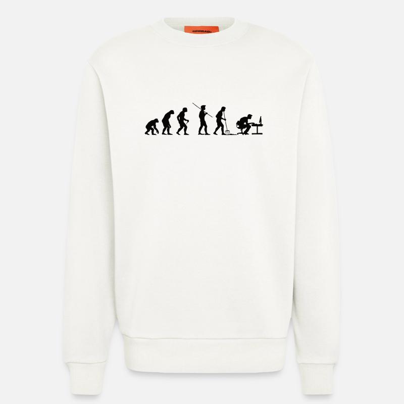 Programmer Evolution Computer Scientist Developer - Sweatshirt - made by SPREAD - OFF WHITE