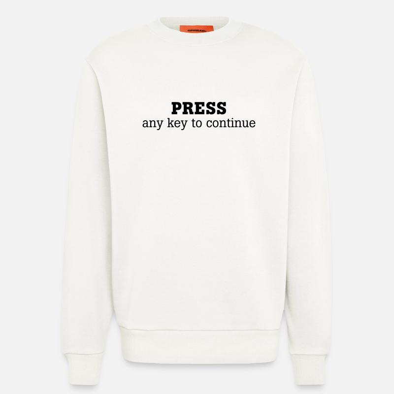 Press any key to continue - Sweatshirt - made by SPREAD  - OFF WHITE