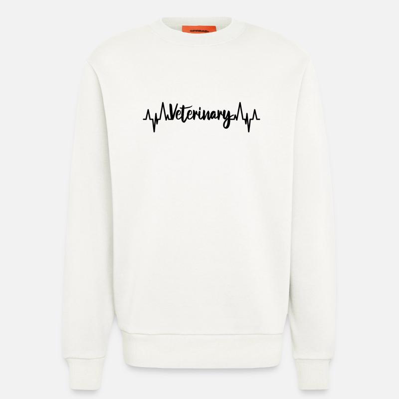 Veterinary pulse rate - Sweatshirt - made by SPREAD - OFF WHITE
