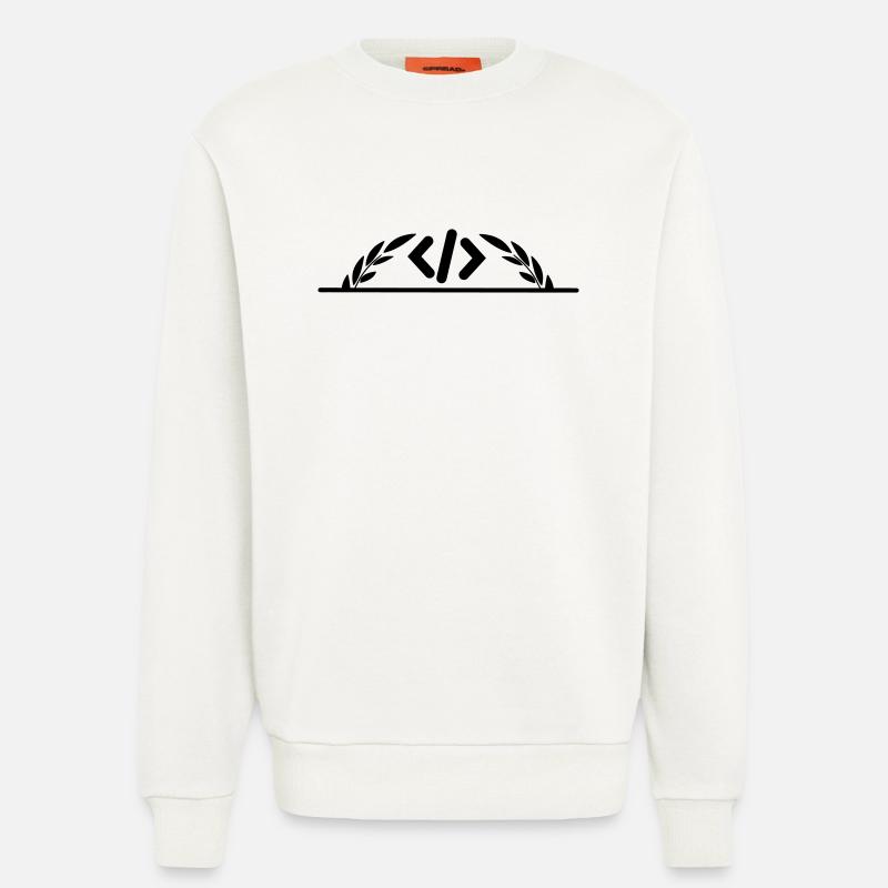 Code logo in half laurel wreath - Sweatshirt - made by SPREAD  - OFF WHITE