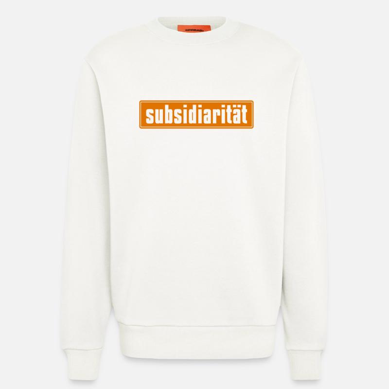 Abstrakte Farbexplosion auf Leinwand - Sweatshirt - made by SPREAD  - OFF WHITE