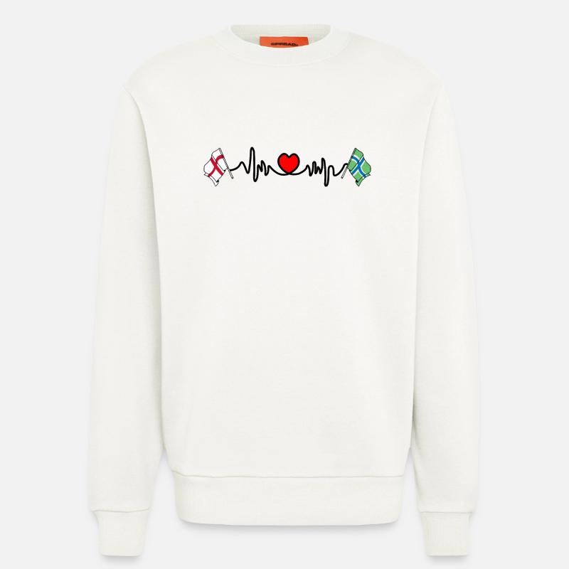 Herzfrequenz in Gloucestershire & England - Sweatshirt - made by SPREAD  - OFF WHITE