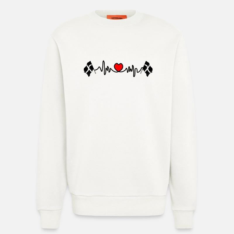 Herzfrequenz von Cornwall - Sweatshirt - made by SPREAD  - OFF WHITE