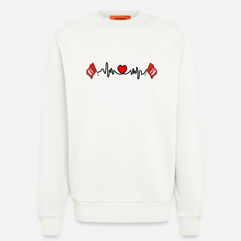 Warwickshire Herzfrequenz - Sweatshirt - made by SPREAD  - OFF WHITE