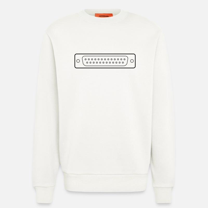 DB 25 Connector Parallel, Drucker - Sweatshirt - made by SPREAD  - OFF WHITE