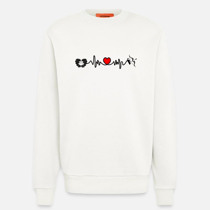 Herzfrequenz Cardio Zwillinge Schütze - Sweatshirt - made by SPREAD  - OFF WHITE
