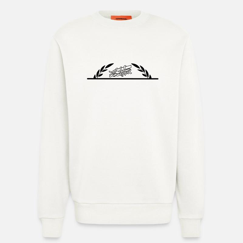 Häkeln mit halbem Lorbeerkranz - Sweatshirt - made by SPREAD - OFF WHITE