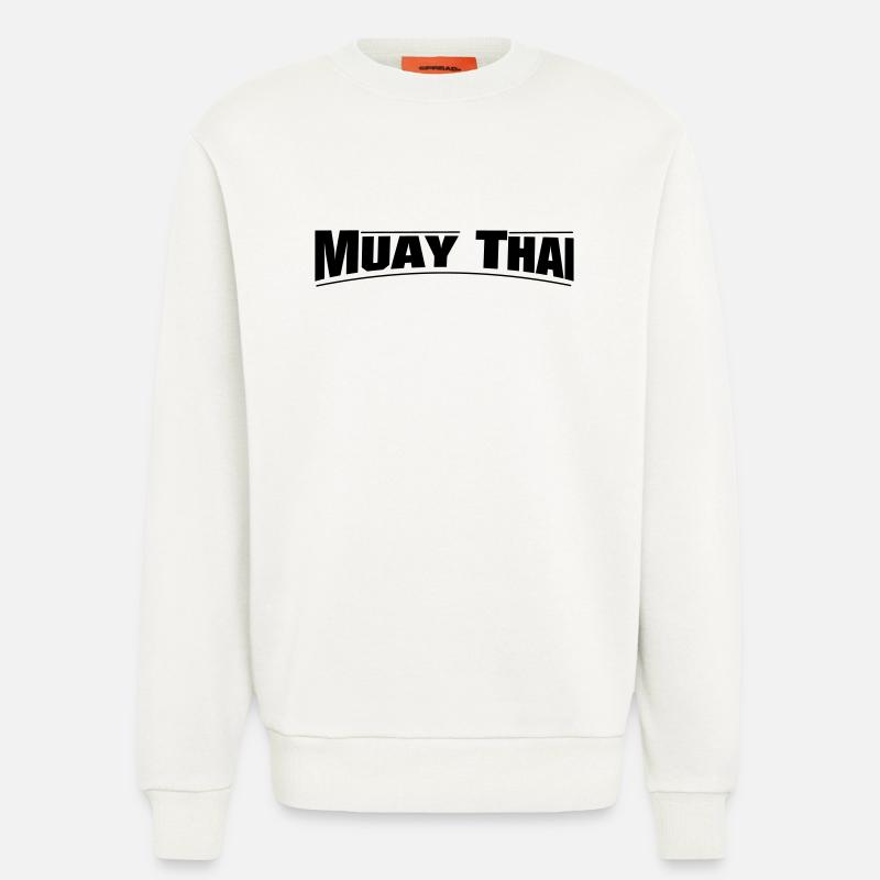 MUAY THAI - Sweatshirt - made by SPREAD  - OFF WHITE
