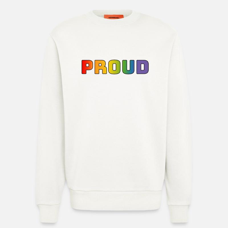 Rainbow proud black - Sweatshirt - made by SPREAD  - OFF WHITE
