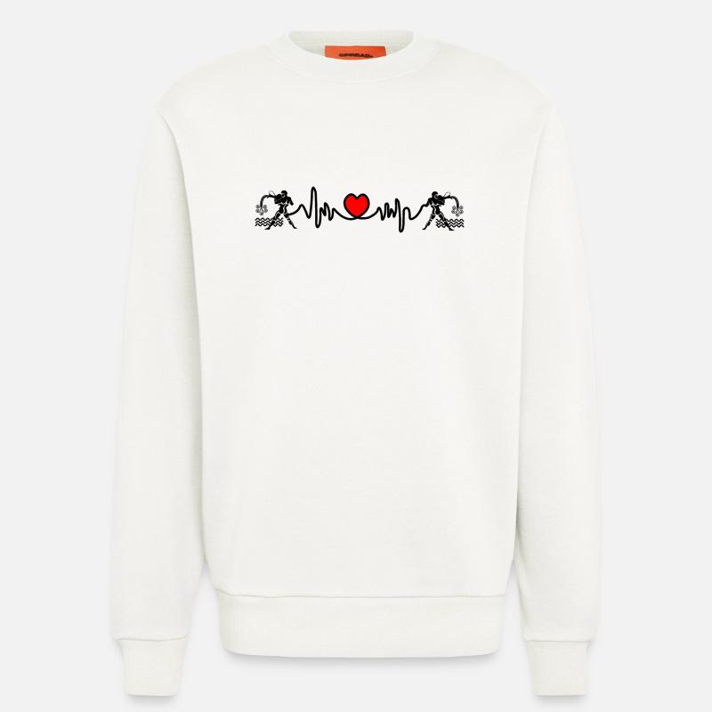 Herzfrequenz Cardio Wassermann Wassermann - Sweatshirt - made by SPREAD  - OFF WHITE
