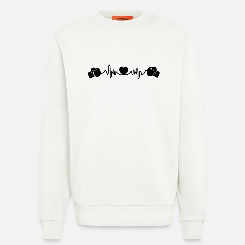 Herzfrequenz-Boxen - Sweatshirt - made by SPREAD  - OFF WHITE