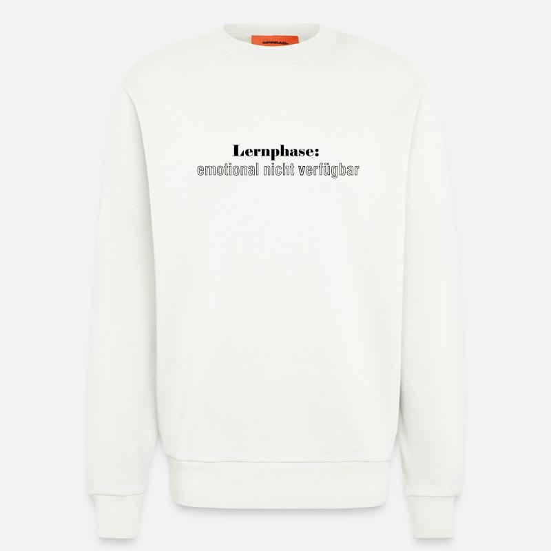 Learning phase: emotionally unavailable - Sweatshirt - made by SPREAD  - OFF WHITE