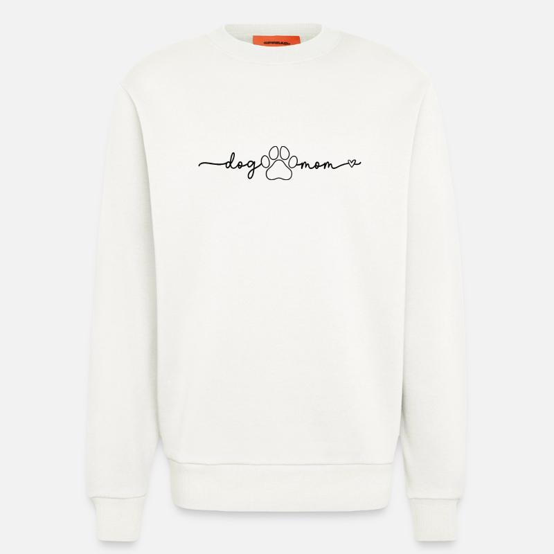 Dog Mom Paws Script Design Mom - Sweatshirt - made by SPREAD  - OFF WHITE
